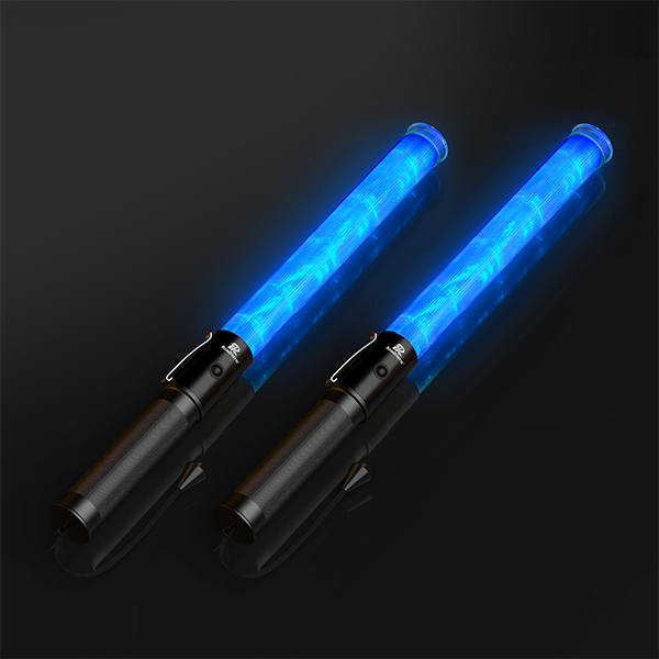 RoadHero Traffic Wand 16 Inch, 2 Pack Air Traffic Control Lights with 2 Flashing Modes, Blue Safety Signal Wands for Traffic Control, Airport, Parking, Car Directing