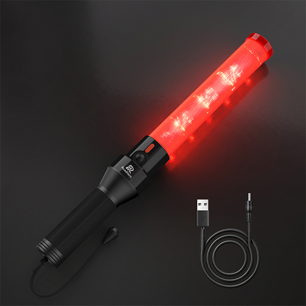 RoadHero 1 Pack 16 Inch Rechargeable Traffic Wand with 2 Flashing Modes